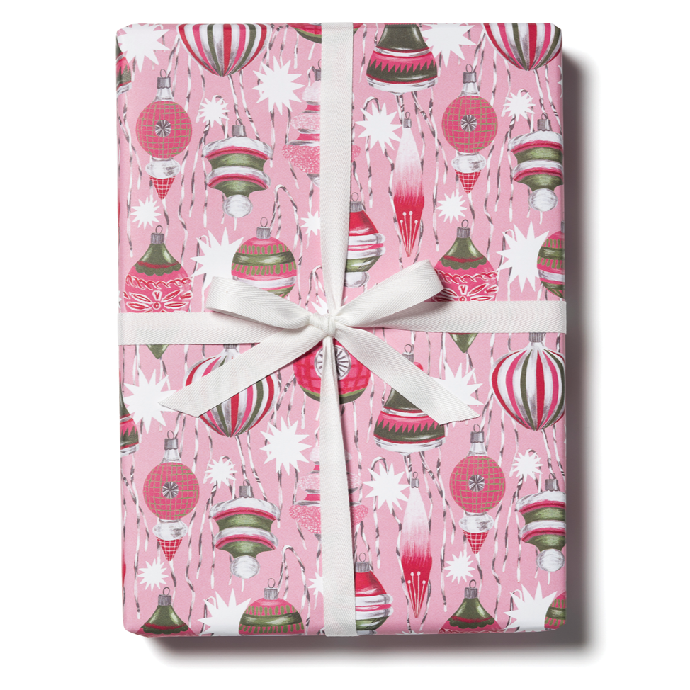 Retro Ornaments Gift Wrap Roll
