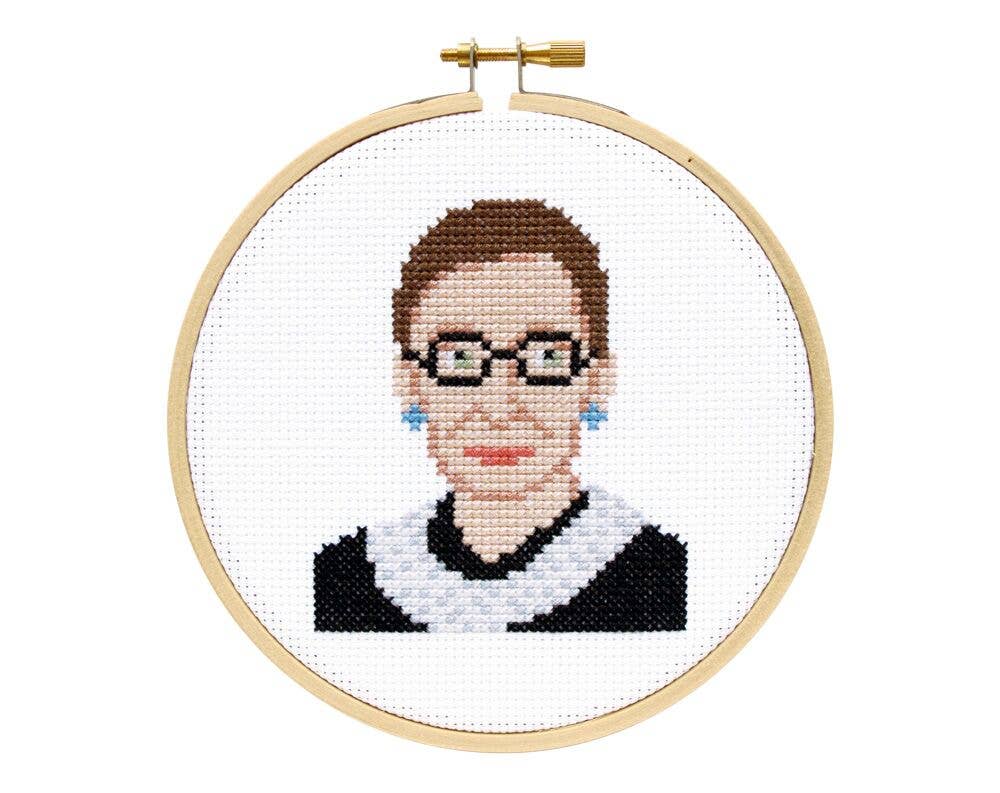 Ruth Bader Ginsberg Cross Stitch Kit