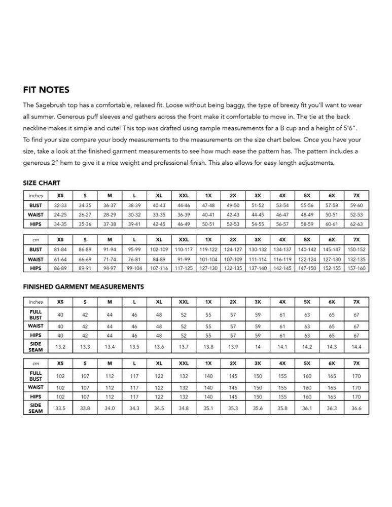 The Sagebrush Top Pattern Pattern Friday Pattern Company