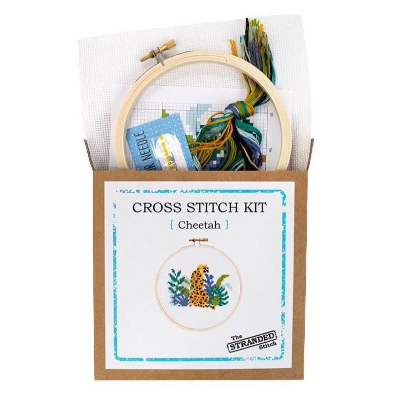 Cheetah Cross Stitch Kit Kit The Stranded Stitch