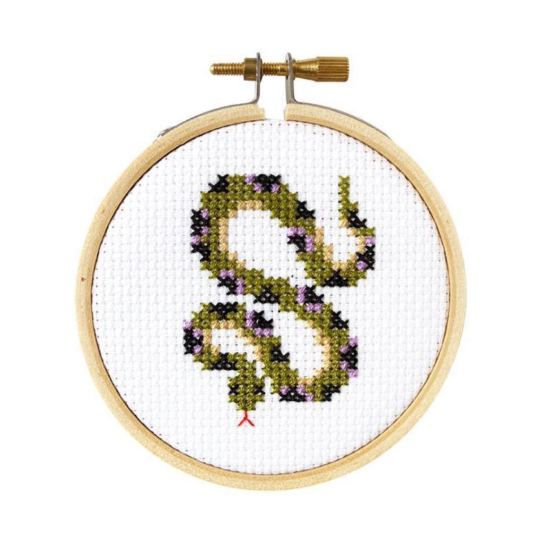 Mini Snake Cross Stitch Kit Kit The Stranded Stitch