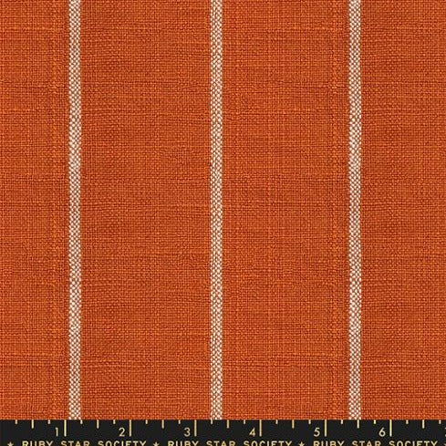 Warp & Weft Moonglow Chore Coat Stripe by Ruby Star Society in Pecan