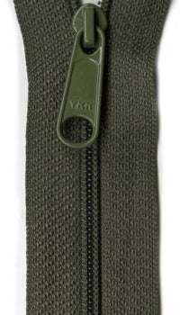 22" Designer Accents Ziplon Zipper Zipper YKK Olive