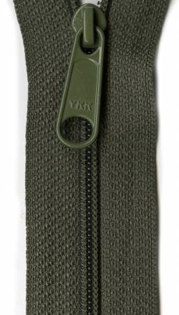 22" Designer Accents Ziplon Zipper Zipper YKK Olive