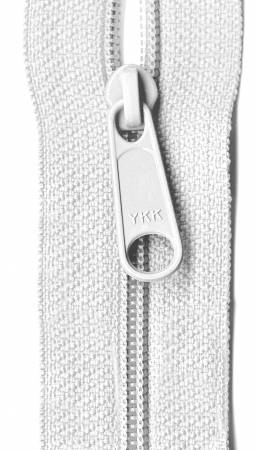 22" Designer Accents Ziplon Zipper Zipper YKK White