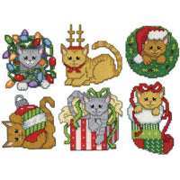 Christmas Kittens Ornament Cross Stitch Kit