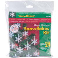 Beadery Mini Snowflakes kit on white background