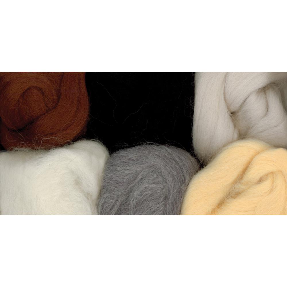 Collection of various colored yarn balls on a white background