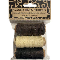 Waxed Linen Thread Thread Lineco Nat/Brn/Bk