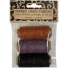 Waxed Linen Thread Thread Lineco Lav/Org/Blk