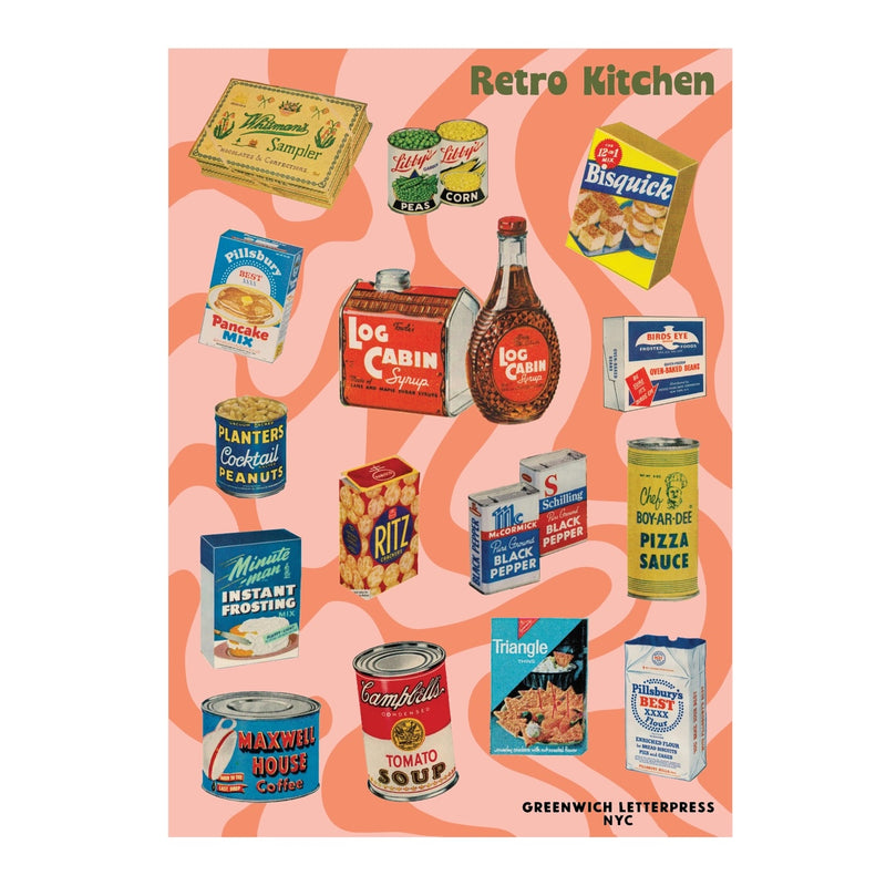 retro food sticker sheet