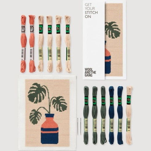 Wool and the Gang Monstera Needlepoint Kit