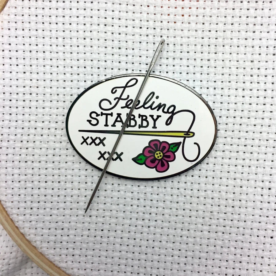 Magnetic Needle Minder - "Feeling Stabby" Needlework Snarky Crafter Designs