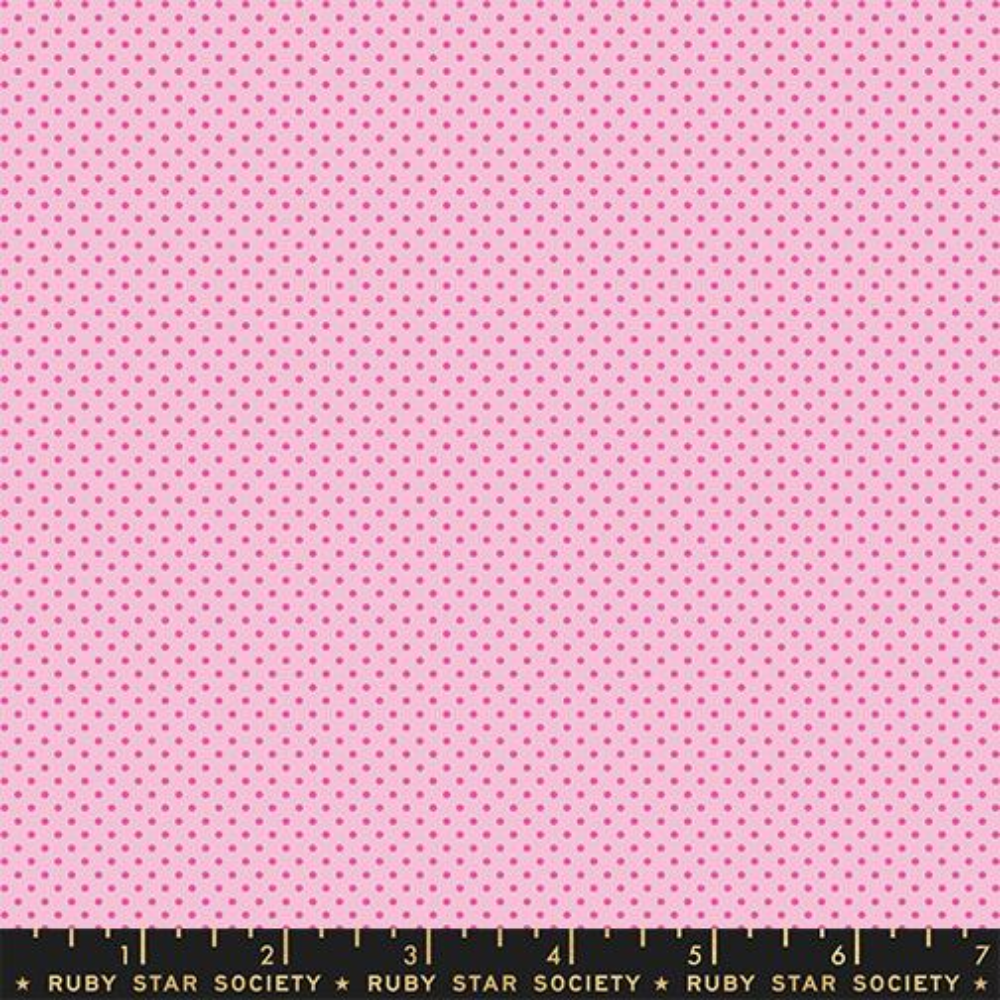 Small red dots patterned uniformly across a light pink background.