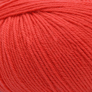 Close-up of bright red yarn ball