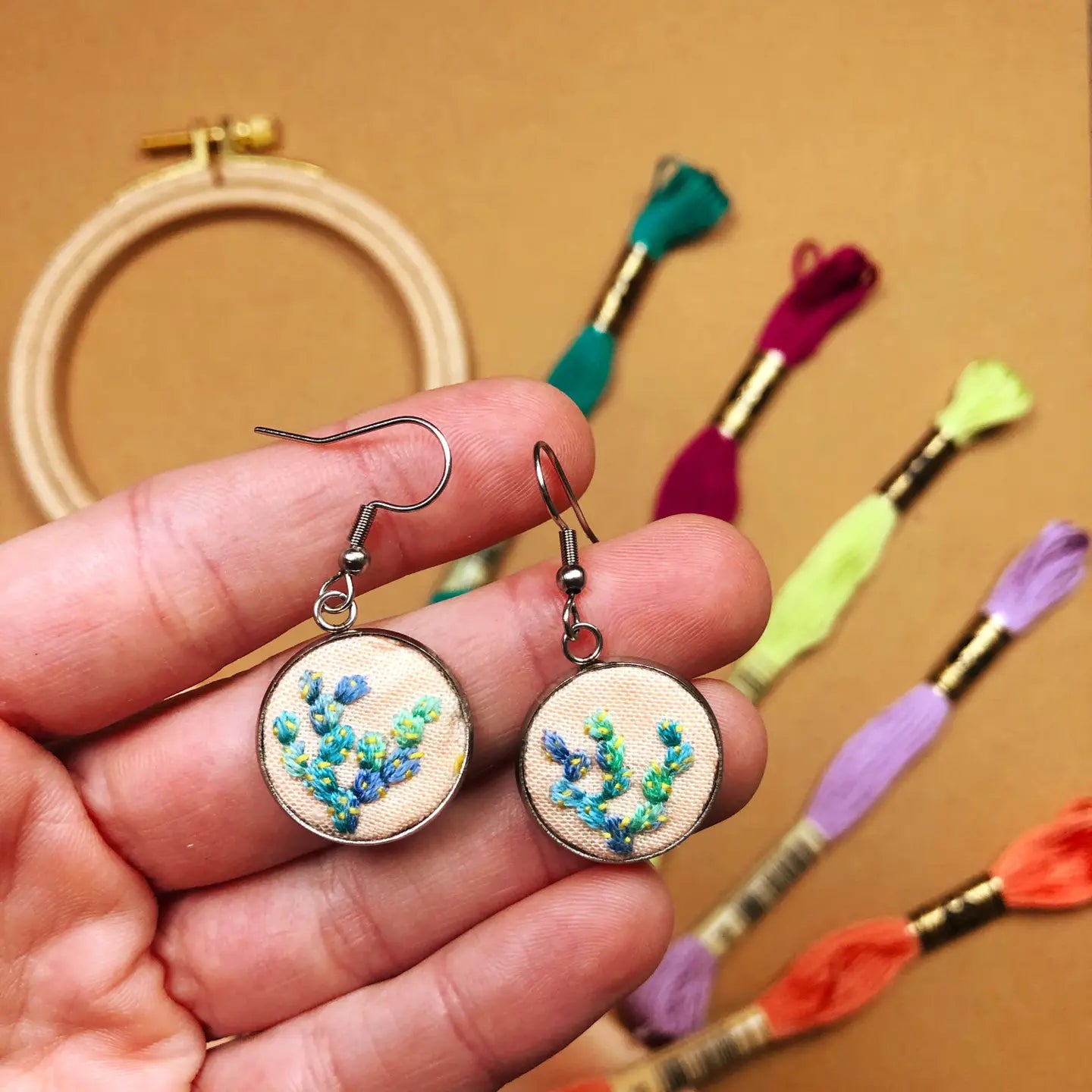 Embroidered Earrings Beginner Kit