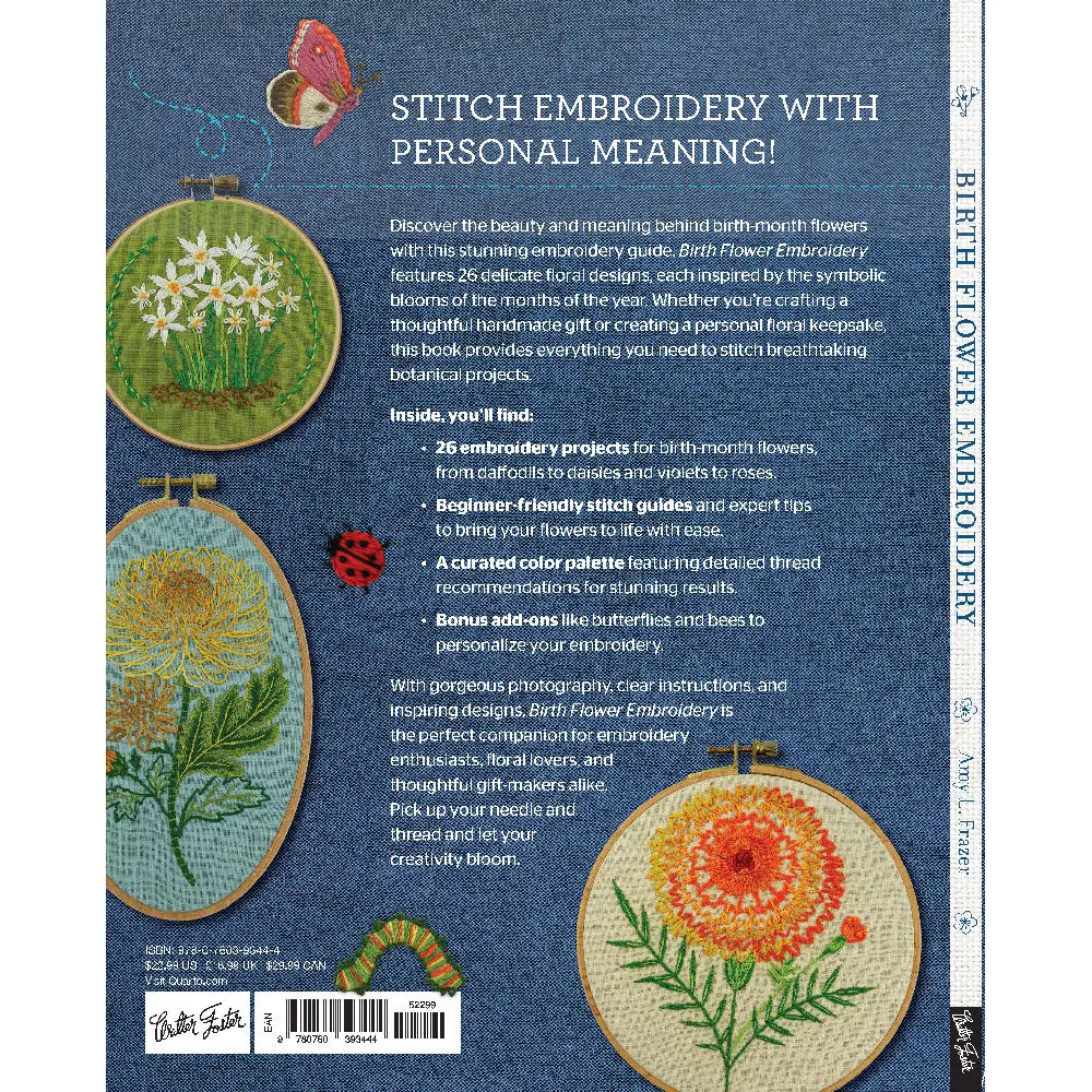 Birth Flower Embroidery Book