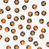 Pattern of geometrically shaped stickers on a white background