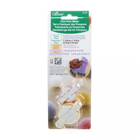 Clover pom-pom maker set packaging on a white background