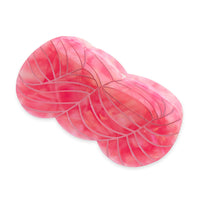 Pink hair clip with a white background