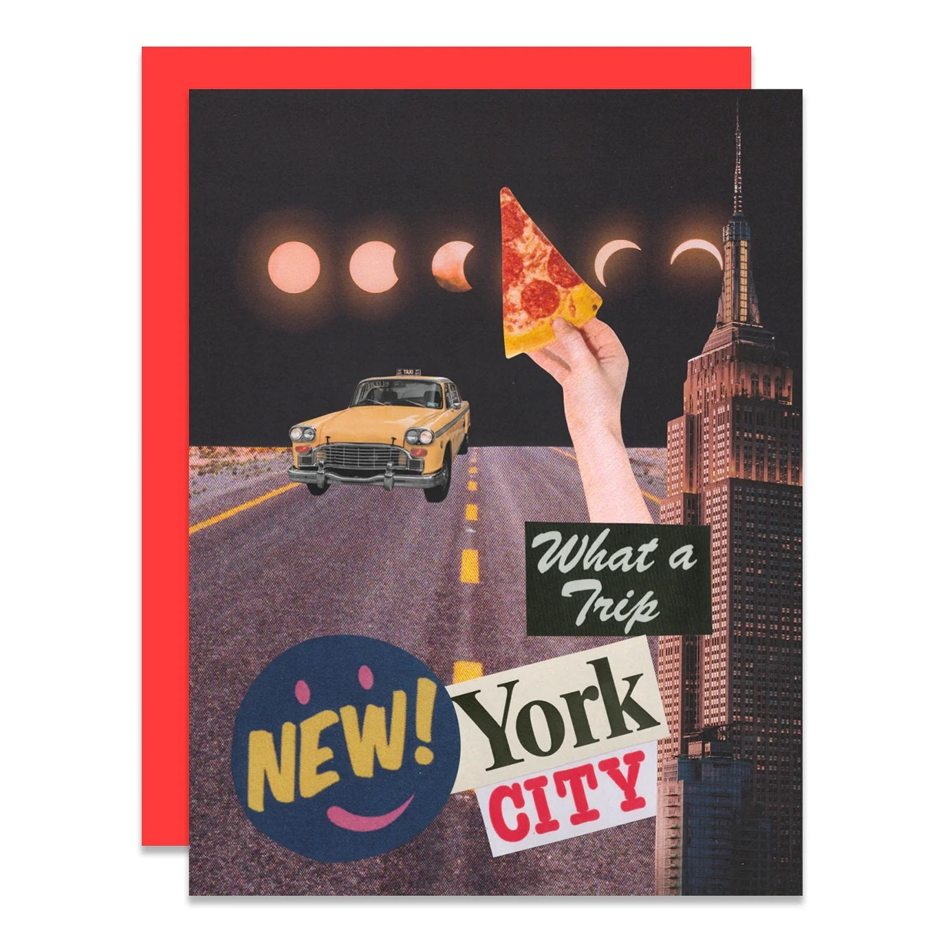 NYC themed collage style greeting card