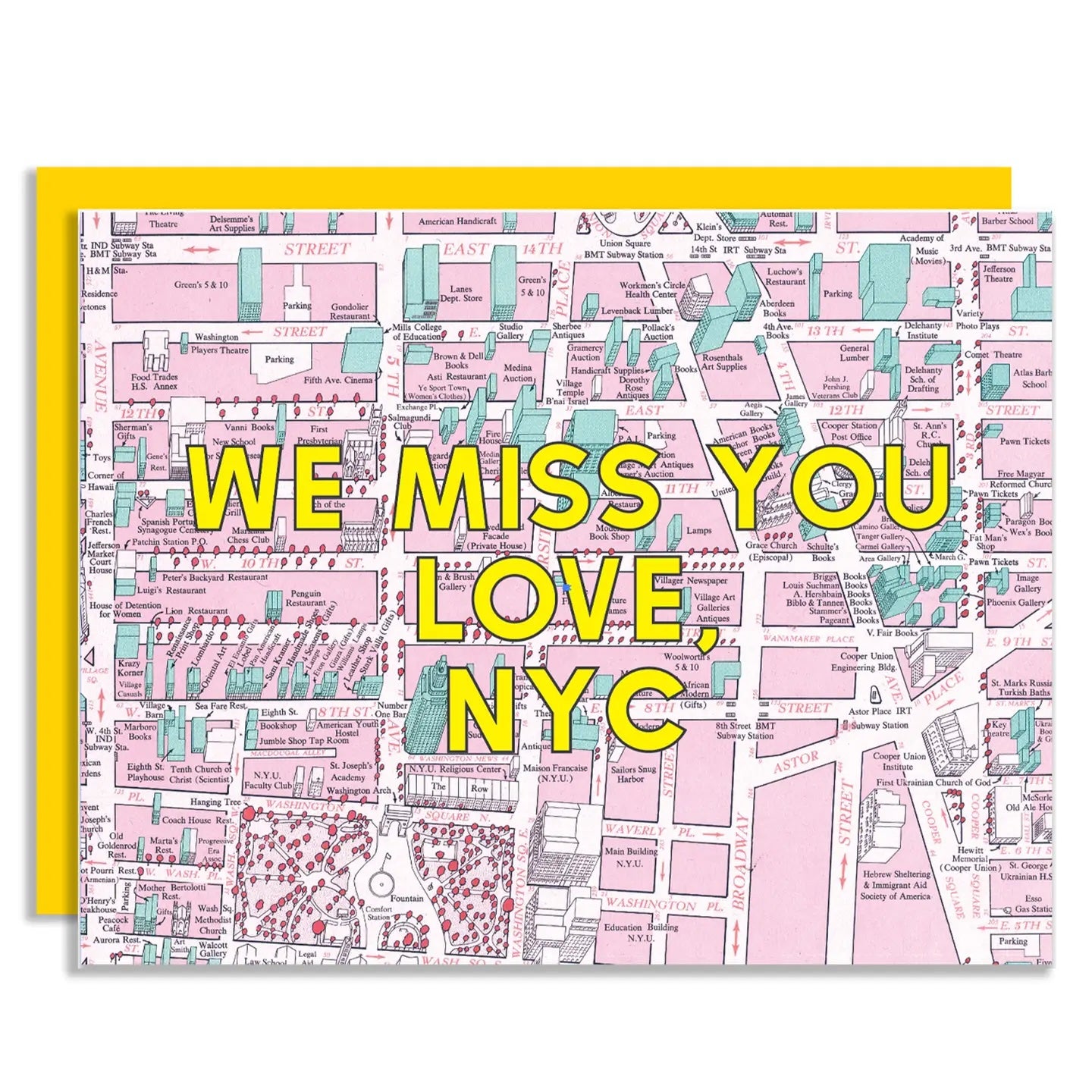 NYC map themed card 