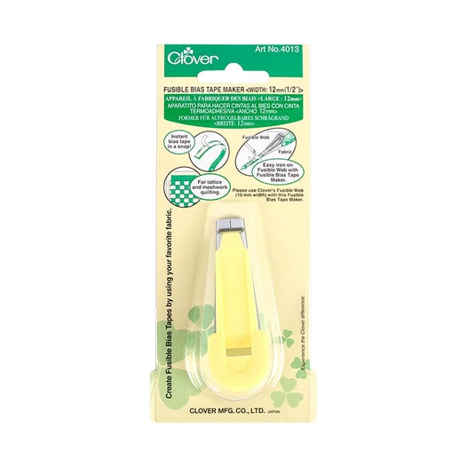 Fusible Bias Tape Maker - Multiple Sizes Available Notions Clover 1/2 inch