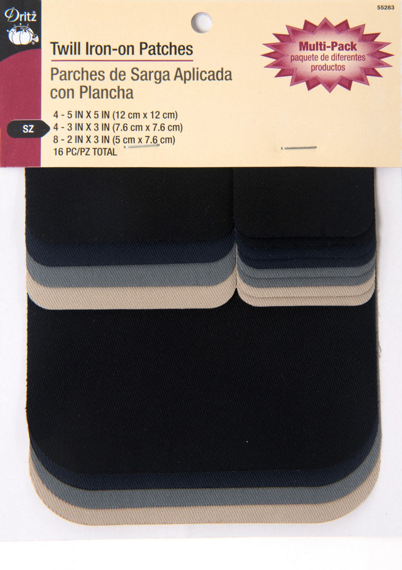 Iron-on Twill Patches-16pc Notions Brooklyn Craft Company