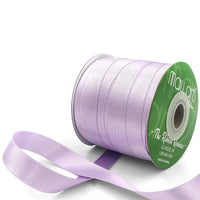 Lavender ribbon spool with visible brand name on a white background