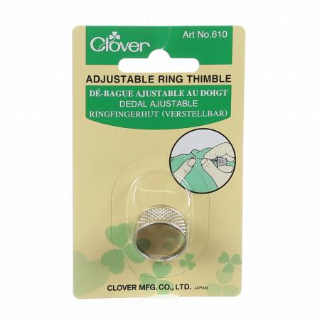 Metal Ring Thimble Clover