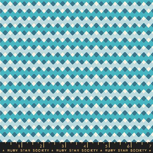 Pivot Zigga Zagga by Ruby Star Society in Dark Turquoise Fabric Ruby Star Society
