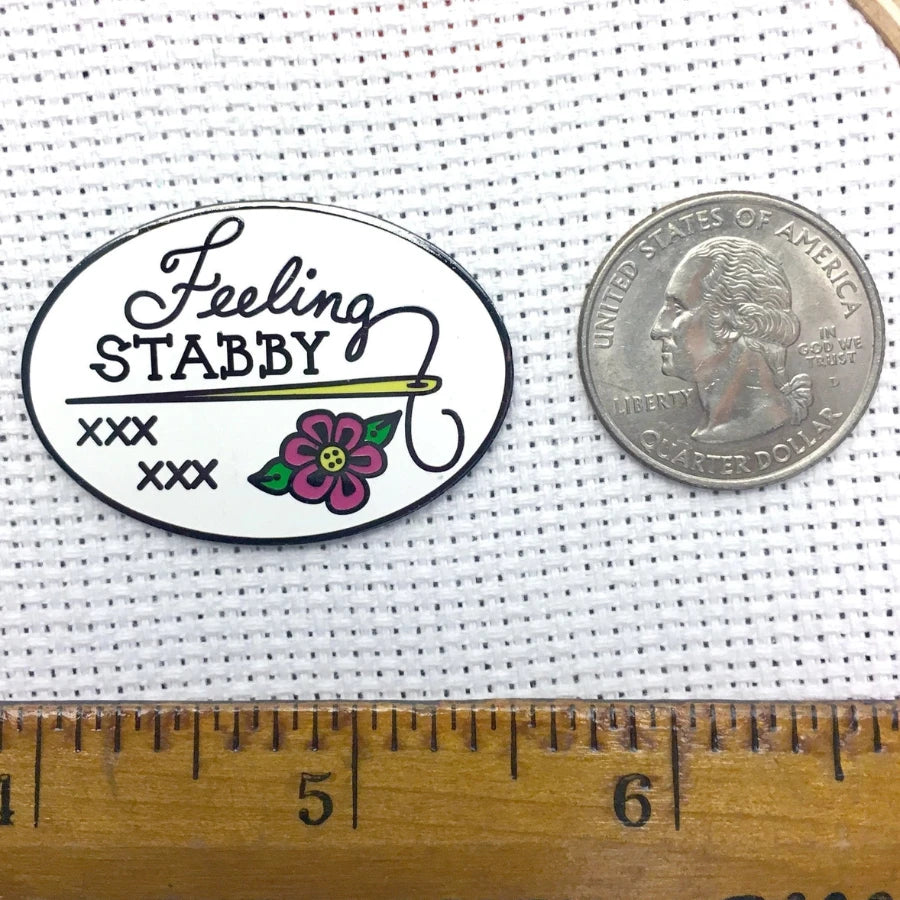 Magnetic Needle Minder - "Feeling Stabby" Needlework Snarky Crafter Designs