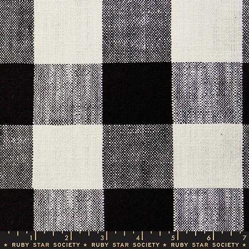 Black and white checked fabric with Ruby Star Society label