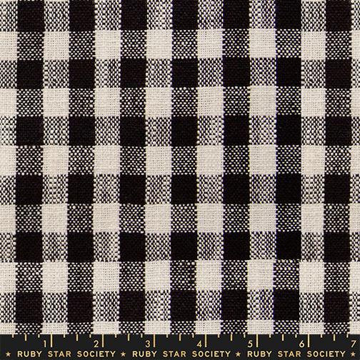 Black and white checker fabric with Ruby Star Society label