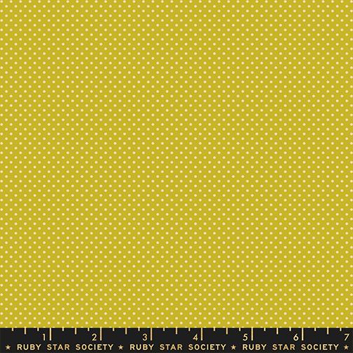 Yellow fabric with a subtle pattern and Ruby Star Society label at the bottom.