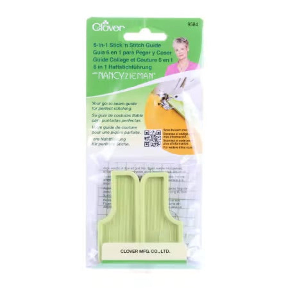 Clover 6-in-1 Stick 'n Stitch Guide packaging on a white background