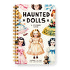 Sticker book cover featuring vintage dolls with the title 'Haunted Dolls'.