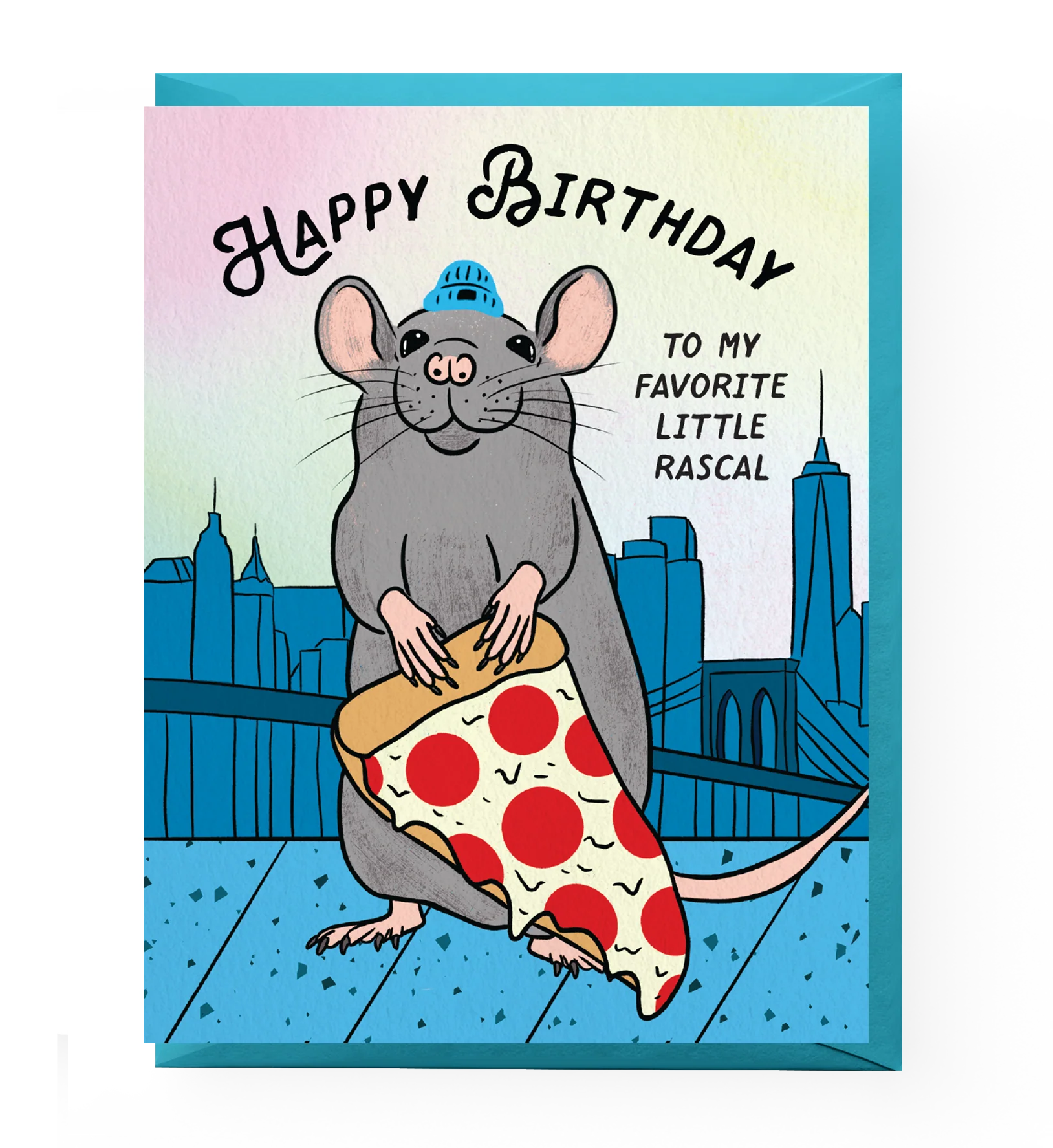 Pizza Rat Birthday Card