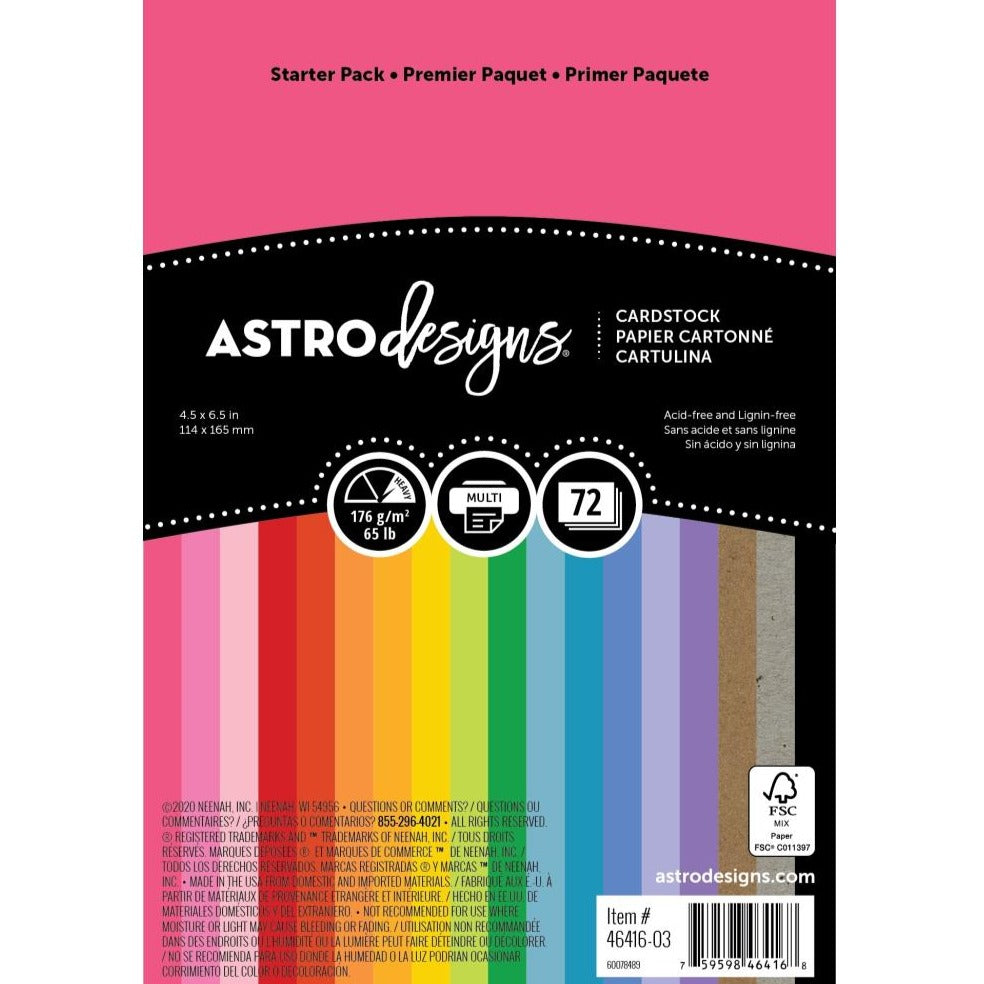 Rainbow cardstock pack