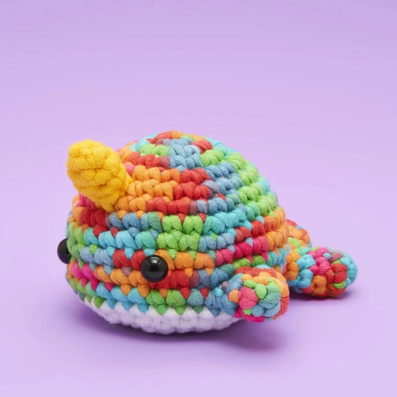 Rainbow Narwhal Beginner Crochet Kit Kit The Woobles