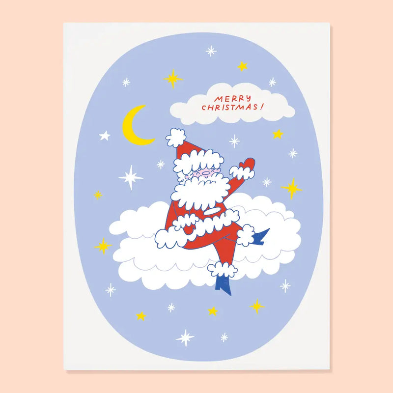 Cloud Santa Card Greeting Cards The Good Twin