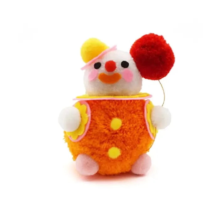 Clown with Balloon Pom Pom Ornament Ornament Lucky Horse Press
