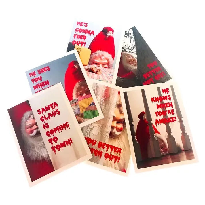 Creepy Santa Assorted Card Box Set Greeting Cards Smitten Kitten