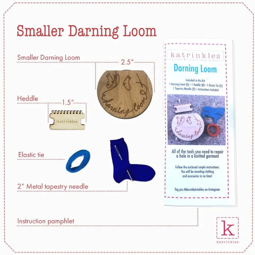 Darning Loom Kit Contents and size