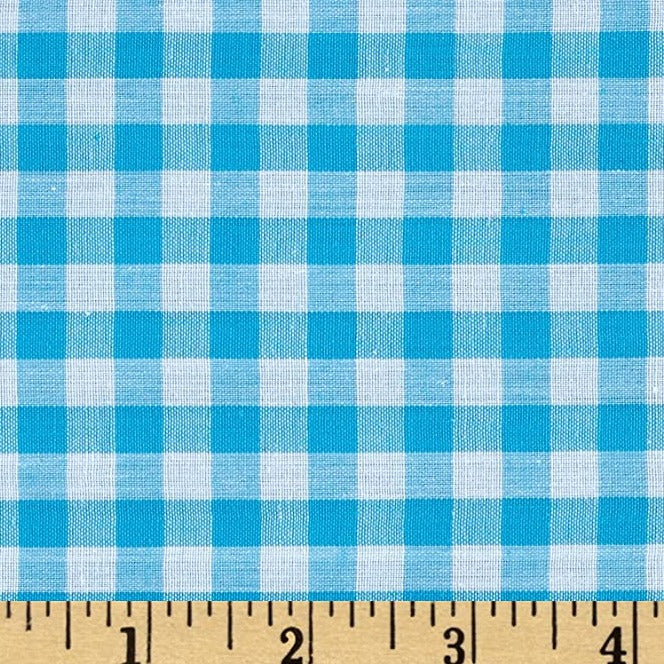 Turquoise 1/4" Gingham