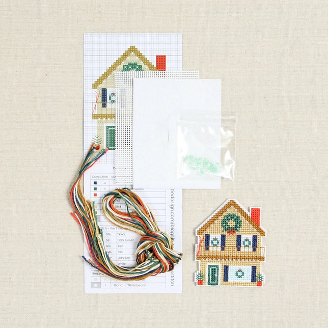 Holiday Homes Chalet Cross Stitch Kit Kit Benzie Design