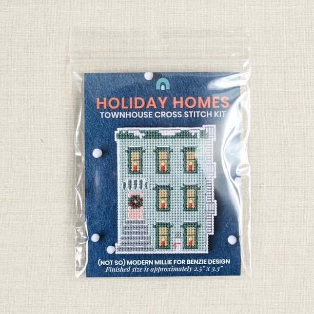 Holiday Homes Townhome Cross Stitch Kit Kit Benzie Design