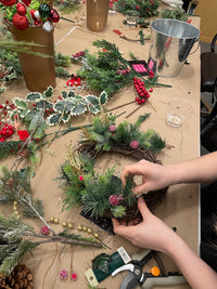 Make a Holiday Wreath Past Workshop Brooklyn Craft Company