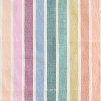 Striped fabric pattern with pastel colors on a white background