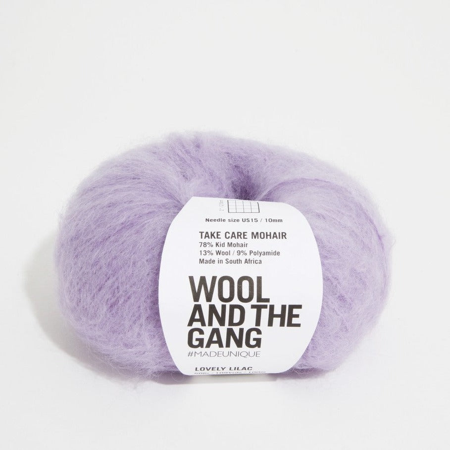 Take Care Mohair Yarn Wool and the Gang Lovely Lilac